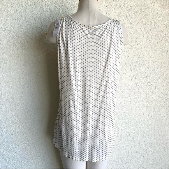 Ann Taylor Loft Blouse XL Ivory Black NWT - Picture 2 of 8